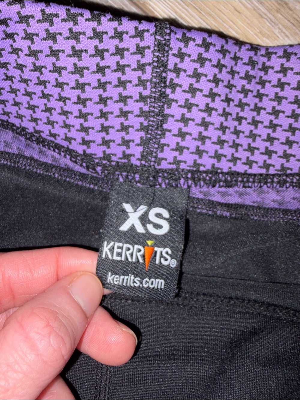 Kerrits Women’s Houndstooth Knee Patch Equestrian Riding Tights Size XS - Picture 3 of 9